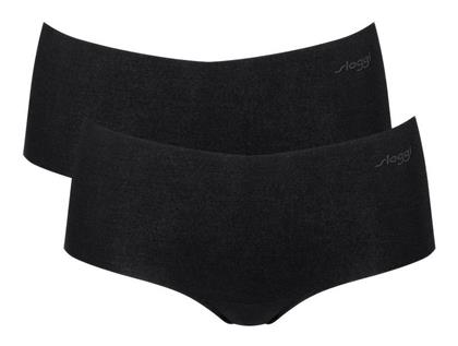 Sloggi Zero Γυναικεία Boxer 2Pack χωρίς Ραφές Μαύρα