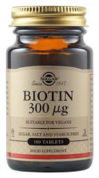 Solgar Biotin Βιταμίνη 300mcg 100 x 1 ταμπλέτες από το Pharm24