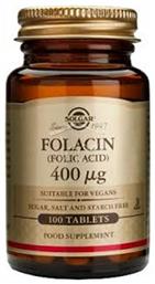 Solgar Folic Acid Βιταμίνη για την Υγεία του Νευρικού Συστήματος 400mcg 100 ταμπλέτες από το Pharm24