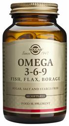 Solgar Omega 3 6 9 Fish, Flax, Borage Ιχθυέλαιο 60 μαλακές κάψουλες