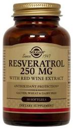 Solgar Resveratrol 250mg with Red Wine Extract 30 μαλακές κάψουλες από το Pharm24