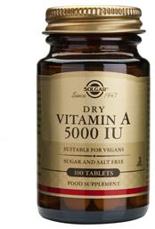 Solgar Vitamin A Βιταμίνη για τo Δέρμα 5000iu 100 ταμπλέτες