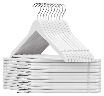 Songmics Κρεμάστρα Ρούχων σε Λευκό Χρώμα CRW03W-20 20τμχ