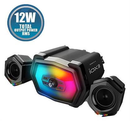 Sonic Gear IOX 3 2.1 με Ισχύ 12W σε Μαύρο Χρώμα