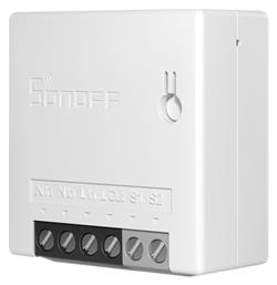 Sonoff MINIR2 Smart Ενδιάμεσος Διακόπτης Wi-Fi σε Λευκό Χρώμα