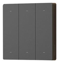 Sonoff R5 Εξωτερικός Διακόπτης Τοίχου Wi-Fi Εντολών Τριπλός με Πλαίσιο Μαύρος