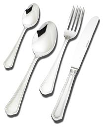 SP Tableware Palladium Σετ Μαχαιροπίρουνα Ασημί Ανοξείδωτα 30τμχ