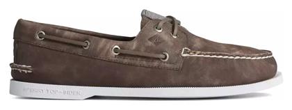 Sperry Top-Sider STS24521 Δερμάτινα Ανδρικά Boat Shoes σε Καφέ Χρώμα