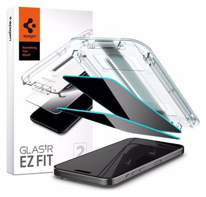 Spigen Ez Fit Glas.tr Privacy Tempered Glass 2τμχ (iPhone 15 Pro)