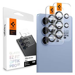 Spigen EZ Fit Optik Pro 2-pack Προστασία Κάμερας Tempered Glass Μαύρο για το Samsung Galaxy S25 Ultra