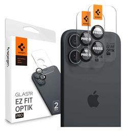 Spigen Glas.tr EZ Fit Optik Pro Προστασία Κάμερας Tempered Glass Μαύρο για το iPhone 16 / 16 Plus