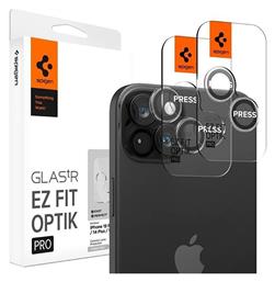 Spigen Lens Protector Ez Fit Glas.tr Optik Pro 2pcs Προστασία Κάμερας Tempered Glass για το Apple iPhone 15/15 Plus/14/14 Plus.