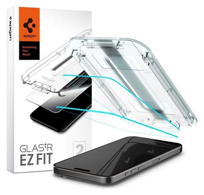 Spigen Oleophobic Coated Glas.tr Ez Fit 2τμχ (iPhone 15 Pro Max)