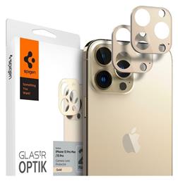 Spigen Optik Lens Protector Προστασία Κάμερας Tempered Glass Gold για το iPhone 13 Pro / 13 Pro Max