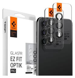 Spigen Optik Pro 2pcs Προστασία Κάμερας Tempered Glass Black για το Galaxy S23 / S23+