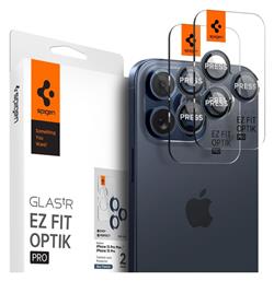 Spigen Optik TR Ez Fit (2 Pack) Προστασία Κάμερας Tempered Glass Blue Titanium για το iPhone 15 Pro / 15 Pro Max