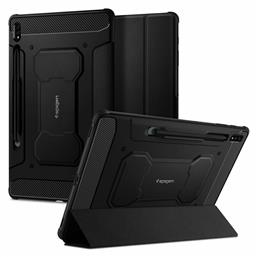 Spigen Rugged Armor Pro Flip Cover Πλαστικό Μαύρο (Galaxy Tab S7) από το Uniqueshop