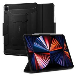 Spigen Rugged Armor Pro Flip Cover Πλαστικό Μαύρο (iPad Pro 2021 12.9'')