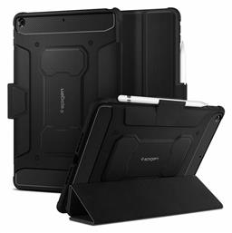 Spigen Rugged Armor Pro Flip Cover Σιλικόνης Μαύρο (iPad 2019/2020/2021 10.2'')