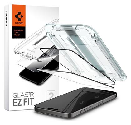 Spigen Tempered Glass 2τμχ Μαύρο (iPhone 15 Pro Max) από το e-shop