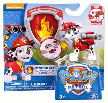 Spin Master Παιχνίδι Μινιατούρα Action Pack Pup Paw Patrol Marshall για 3+ Ετών