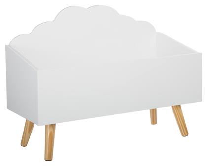Spitishop Παιδικό Κουτί Αποθήκευσης από Ξύλο Cloud Λευκό 58x28x45.5cm