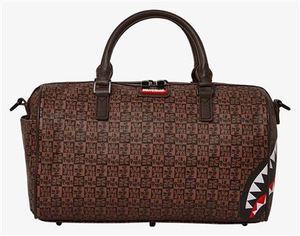 Sprayground Σακ Βουαγιάζ Sharks In Paris Check Mini Duffel με χωρητικότητα 12.5lt σε Καφέ χρώμα