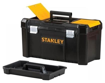 Stanley Essential Εργαλειοθήκη Χειρός Πλαστική με Ταμπακιέρα Π48.2xB25.4xΥ25cm με Μεταλλικό Κλιπ
