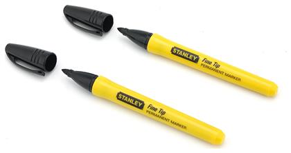 Stanley Fine Tip Ανεξίτηλοι Μαρκαδόροι 1mm Μαύροι 2τμχ από το e-shop