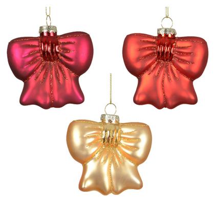 Στολίδι Φιόγκος Γυάλινος 8.2x8.5cm