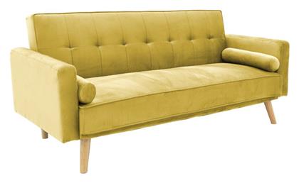 Success Τριθέσιος Καναπές Κρεβάτι Βελούδινος 190x80x84εκ. Κίτρινο Βελούδο