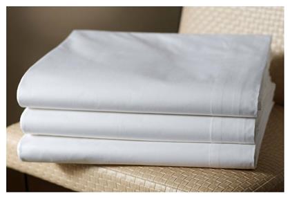 Sunshine Percale Σεντόνι Ξενοδοχείου Λευκό King Size 280x300εκ. Βαμβακερό