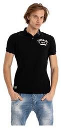 Superdry Ανδρικό T-shirt Polo Μαύρο