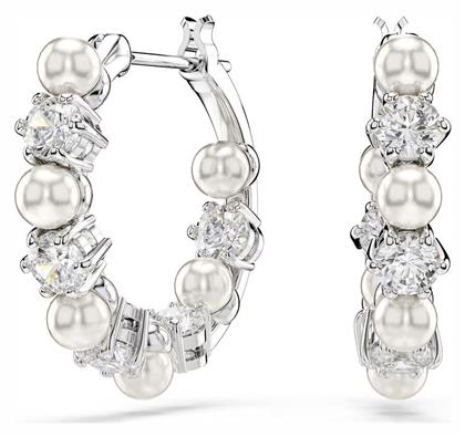 Swarovski Σκουλαρίκια Κρίκοι με Πέτρες & Πέρλες