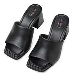 Tamaris Δερμάτινα Mules με Χοντρό Τακούνι σε Χρώμα
