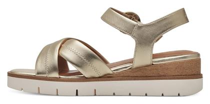 Tamaris Καλοκαιρινές Γυναικείες Πλατφόρμες Light Gold