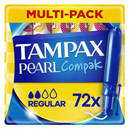 Tampax Ταμπόν Compak Pearl με Απλικατέρ για Κανονική Ροή 72τμχ