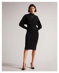 Ted Baker Alice Midi All Day Φόρεμα Μακρυμάνικο Μαύρο