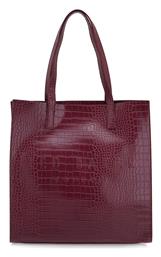 Ted Baker Croccon Γυναικεία Τσάντα Shopper Ώμου Burgundy Kpoko από το ProjectShops