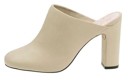 Ted Baker Δερμάτινα Mules με Χοντρό Ψηλό Τακούνι σε Μπεζ Χρώμα
