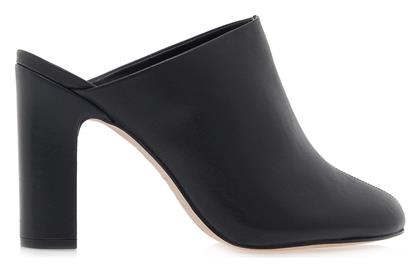 Ted Baker Δερμάτινα Mules με Χοντρό Ψηλό Τακούνι σε Μαύρο Χρώμα