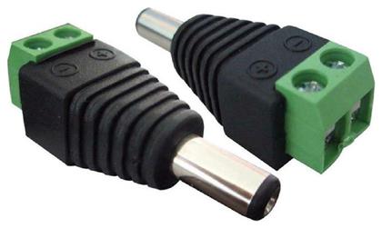 Tele Βύσμα Σύνδεσης Συστημάτων CCTV για Τροφοδοσία DC Αρσενικό 5.5 x 2.1mm σε Κλέμα 5τμχ 5τμχ ST-DC05