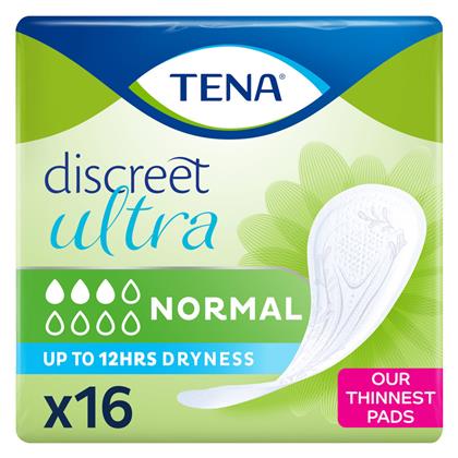 Tena Discreet Ultra Normal Γυναικείες Σερβιέτες Ακράτειας Κανονικής Ροής 3 Σταγόνες 16τμχ