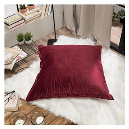 Teoran Διακοσμητική Μαξιλαροθήκη Velvet 10 Bordo 65x65εκ.