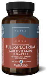 TerraNova Full-Spectrum Multivitamin Complex Βιταμίνη για Ενέργεια 450mg 100 φυτικές κάψουλες