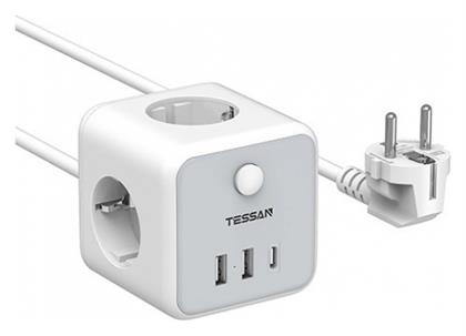 Tessan Smart Πολύπριζο 3 Θέσεων με 2 USB-A, 1 USB-C, Διακόπτη και Καλώδιο 2m από το e-shop
