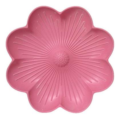 Ταιστρα Πουλιων Ινες Bamboo Σχημα Λουλουδιου 23.5x23.5x3cm Ρόζ Kaeming