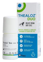 Thea Pharma Hellas Thealoz Duo Οφθαλμικές Σταγόνες με Υαλουρονικό Οξύ για Ξηροφθαλμία 10ml