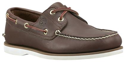 Timberland 2 Eye Δερμάτινα Ανδρικά Boat Shoes σε Καφέ Χρώμα