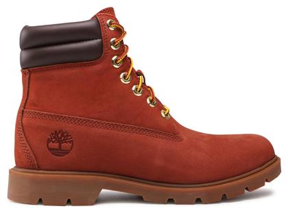 Timberland 6 In Basic Δερμάτινα Πορτοκαλί Ανδρικά Αρβυλάκια